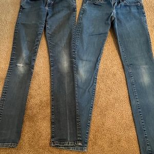 2 pairs womens Banana Republic Skinny Jeans both size 26